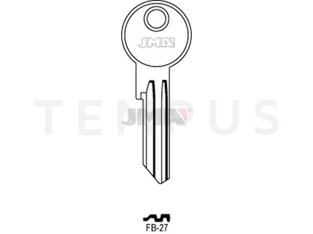 FB-27 Cilindričan ključ (Silca FB13RX / Errebi F40RL) 13001