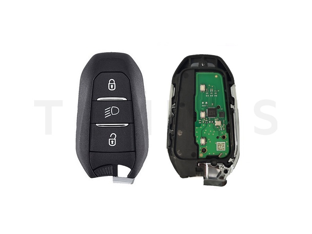 EL PEUGEOT 17 A - Peugeot AES handsfree smart daljinac 3 tastera - FAR, aftermarket, A3M15 A3M05 A3M65, Hitag AES 433MHz CIT-1 / VA2 21292