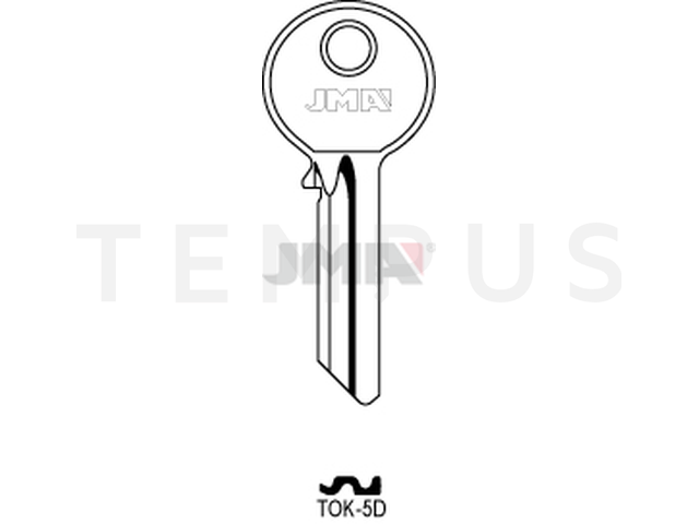 TOK-5D Cilindričan ključ (Silca TO1 / Errebi TK5D) 13782