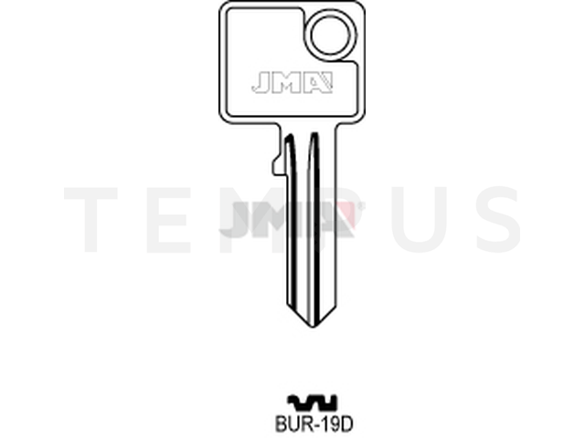 BUR-19D Cilindričan ključ (Silca BUR29 / Errebi BG39) 12650