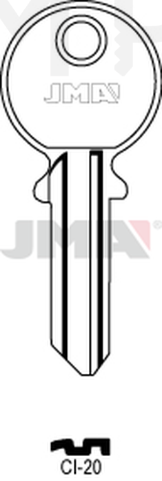 JMA CI-20 Cilindričan ključ (Silca CS500 / Errebi CG5S)