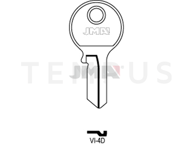 VI-4D Cilindričan ključ (Silca VI083 / Errebi V4RS) 14050