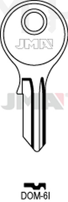 JMA DOM-6I Cilindričan ključ (Silca DM19R, DM4R / Errebi DM10R, DM24R)