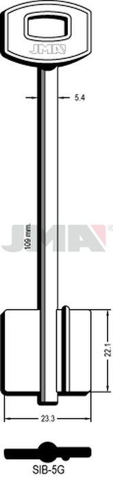 JMA SIB-5G Kasa ključ (Silca EM / Errebi 2SEM3)