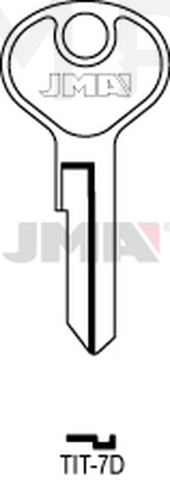 JMA TIT-7D Cilindričan ključ (Silca TN3 / Errebi TT4PS)