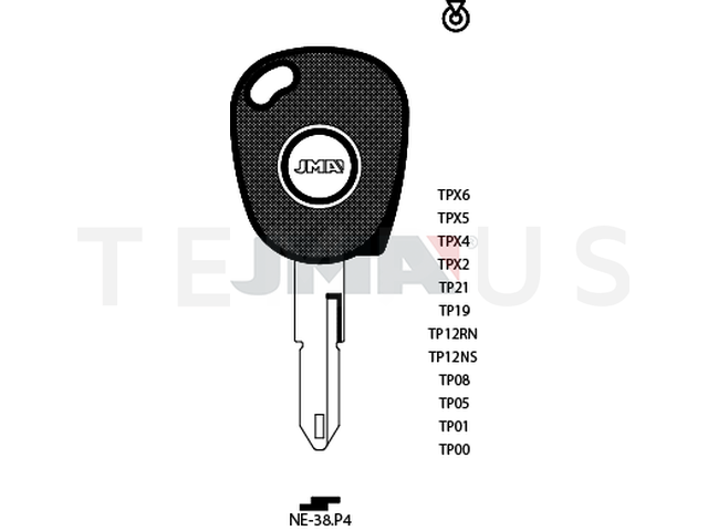 TP00NE-38.P4 (Silca NE73T0 / Errebi T00NE72P) 13901