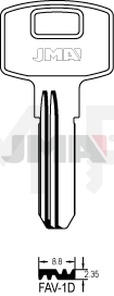 JMA FAV-1D Specijalan ključ (Silca FVR2R / Errebi FAV1R)