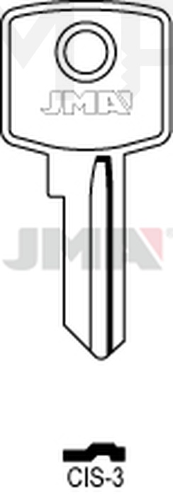 JMA CIS-3 Cilindričan ključ (Silca CIS2 / Errebi CIS2)