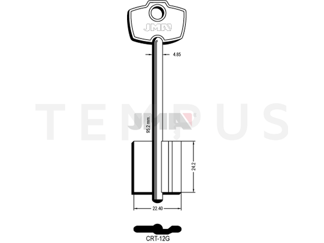 CRT-12G Kasa ključ (Silca 5C4 / Errebi 2C13) 12785