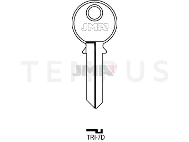 TRI-7D Cilindričan ključ (Silca TL1 / Errebi TR1R) 13969