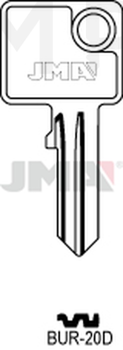 JMA BUR-20D Cilindričan ključ (Silca BUR62 / Errebi BG38)
