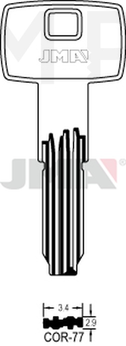 JMA COR-77 Specijalan ključ (Silca CB97 / Errebi CO58)
