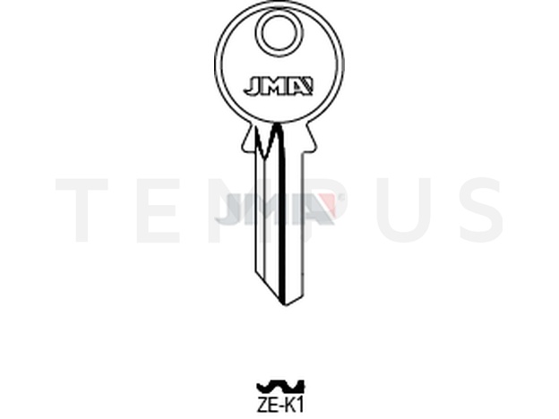 Jma ZE-K1 Cilindričan ključ (Silca ZE3 / Errebi ZE5PD) 14158