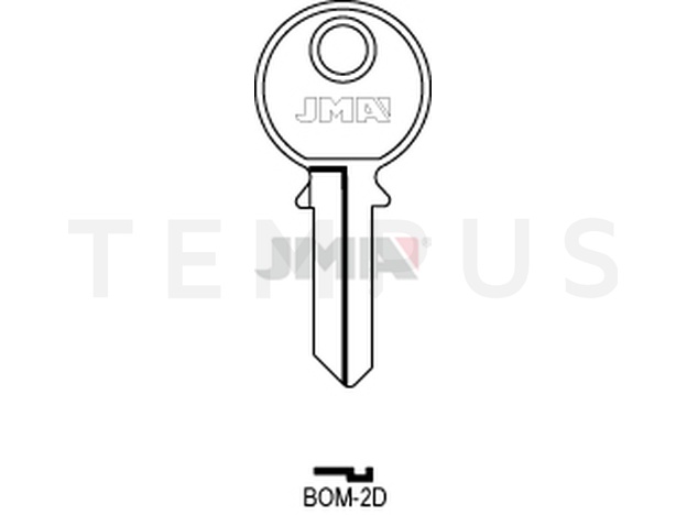 BOM-2D Cilindričan ključ (Silca BO2 / Errebi BOM1)