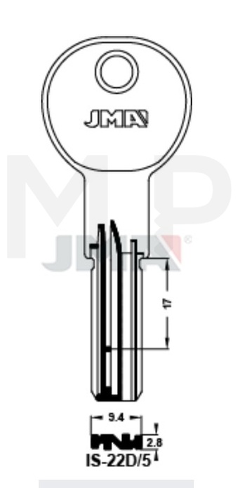JMA IS-22D/5 Specijalan ključ (Silca IE37-5)