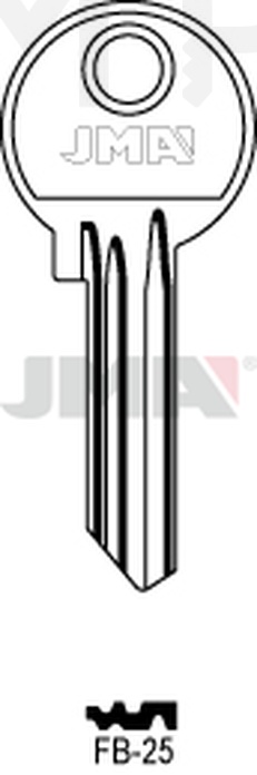 JMA FB-25 Cilindričan ključ (Silca FB12R / Errebi F2R)
