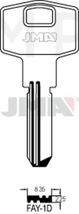 JMA FAY-1D Specijalan ključ (Silca FY1R / Errebi FAY2R)