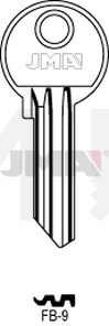 JMA FB-9 Cilindričan ključ (Silca FB17R / Errebi F29R)