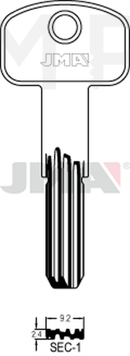 JMA SEC-1 Specijalan ključ (Silca SCM1R / Errebi SEM6)