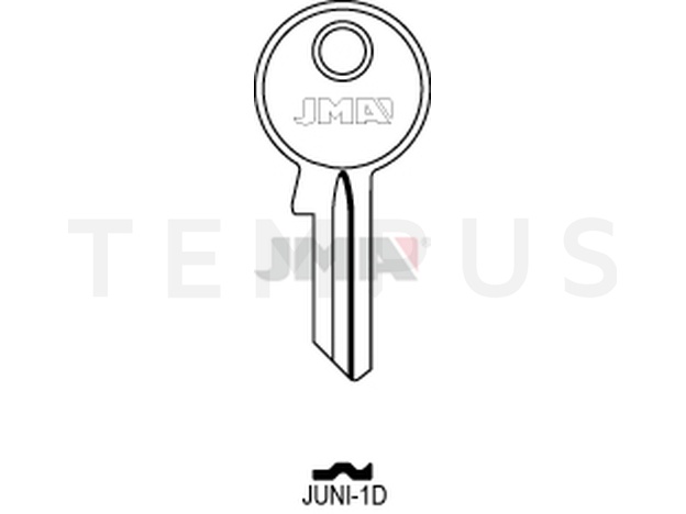 JUNI-1D Cilindričan ključ (Silca JU1 / Errebi JN4)