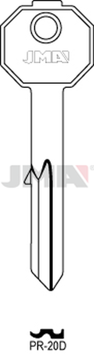 JMA PR-20D Cilindričan ključ (Silca PF215 / Errebi PL5D)