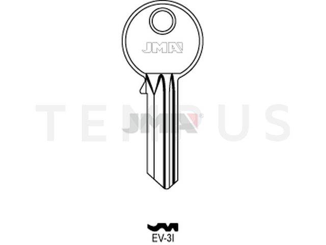 EV-3I Cilindričan ključ (Silca EV4R / Errebi EV5S1) 14879