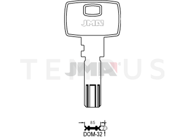 DOM-32 Specijalan ključ (Silca DM22TVPX / Errebi DM46) 12873