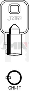 JMA CHI-1T Cilindričan ključ (Silca CH9T / Errebi CHI9T)
