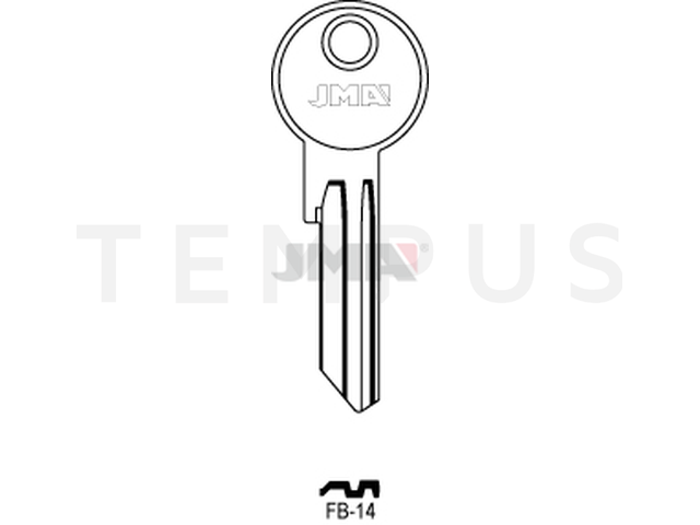 FB-14 Cilindričan ključ (Silca FB16RX / Errebi F24RL) 12988