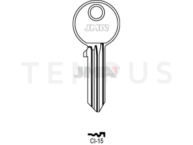 CI-15 Cilindričan ključ (Silca CS38R / Errebi C16R) 12705