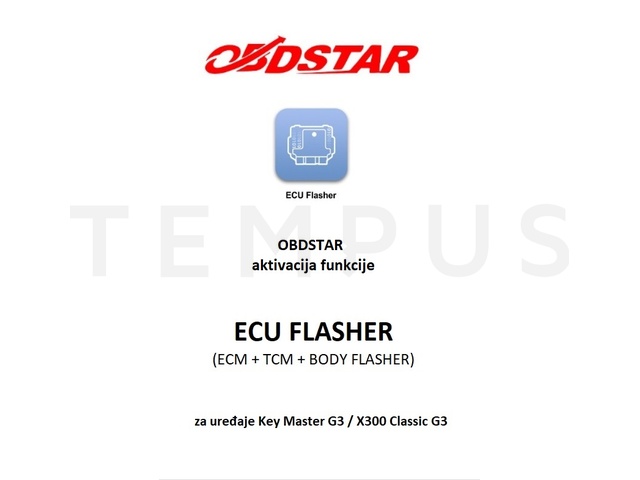 OBDSTAR aktivacija ECU FLASHER (ECM + TCM + BODY Flasher) 20893