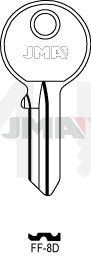 JMA FF-8D Cilindričan ključ (Silca FF9 / Errebi FF4D)
