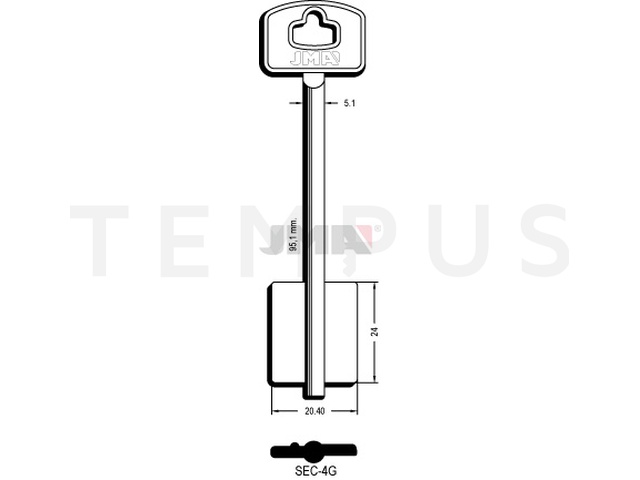 SEC-4G Kasa ključ (Silca 5SCM14 / Errebi 2SEM11) 15394