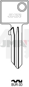 JMA BUR-3D Cilindričan ključ (Silca BUR13 / Errebi BG18)