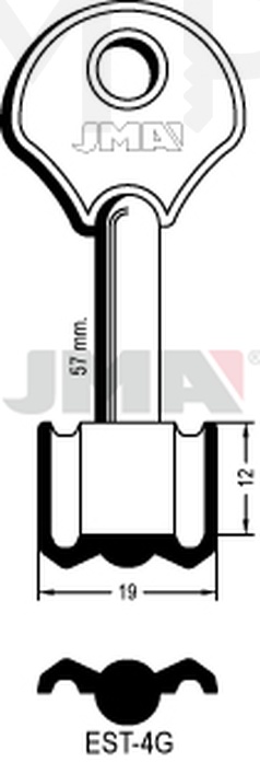 JMA EST-4G Kasa ključ (Silca EPN / Errebi 1ES4)