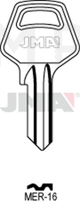 JMA MER-16 Cilindričan ključ (Silca MER1R / Errebi MR4S)