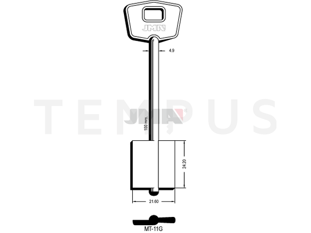 MT-11G Kasa ključ (Silca 5MT16 / Errebi 2MO20) 13510