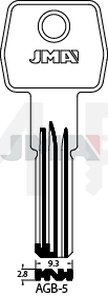 JMA AGB-5 Specijalan ključ (Silca AGB6 / Errebi AGB8)