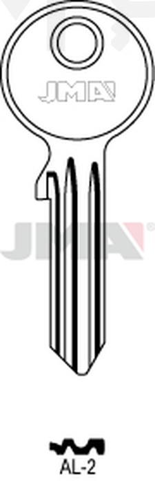 JMA AL-2 Cilindričan ključ (Silca ASEC1 / Errebi ALD3R)