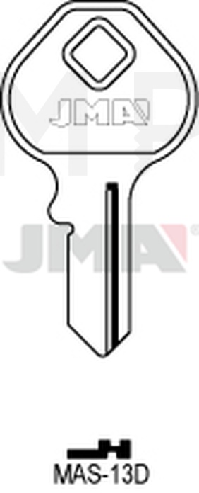 JMA MAS-13D Cilindričan ključ (Silca MS10 / Errebi M15)