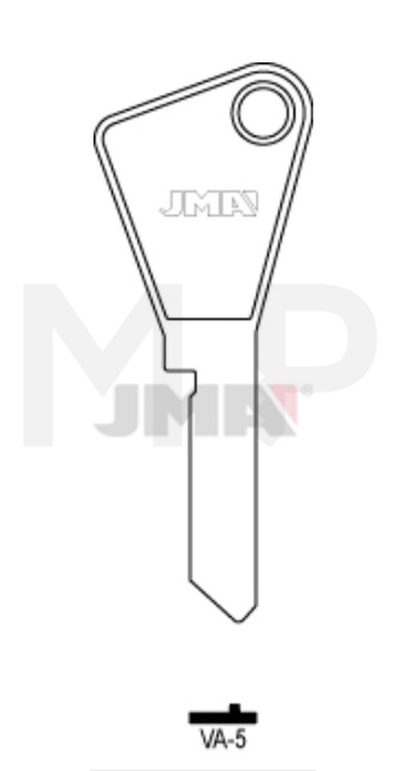 JMA VA-5 Cilindričan ključ (Silca VAC5/ Errebi VC31)
