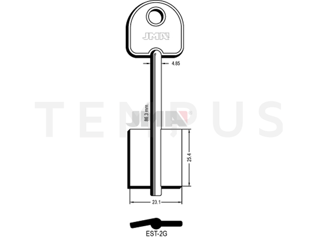 EST-2G Kasa ključ (Silca EN / Errebi 2ES7) 12925