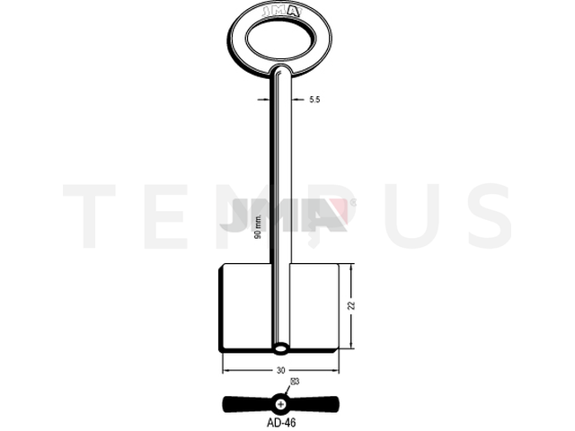 AD-46 Kasa ključ 12506