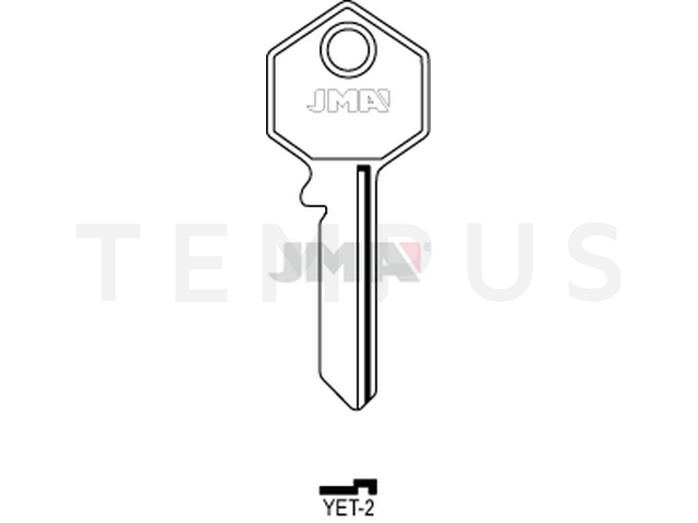YET-2 Cilindričan ključ (Silca YT6 / Errebi YE14) 14139