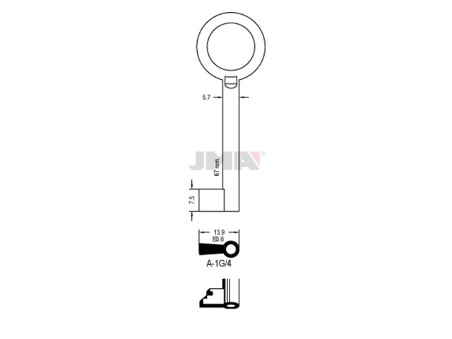 A-1G/4 Kasa ključ 20073