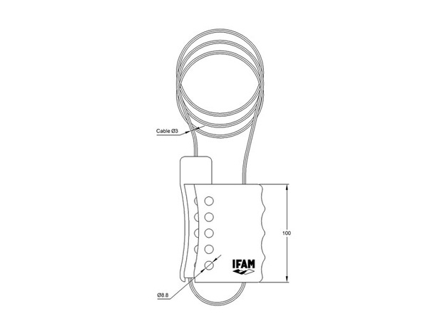 Ifam MULTI-LOCK CABLE 3MM 000467 Lockout sajla 14360