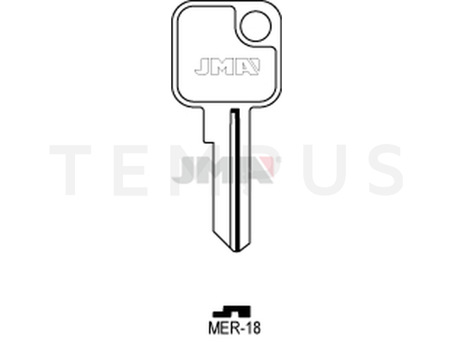 MER-18 Cilindričan ključ (Silca MER23 / Errebi MR27R) 13479