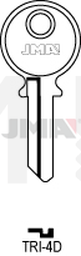 JMA TRI-4D Cilindričan ključ (Silca TL10 / Errebi TR10R)