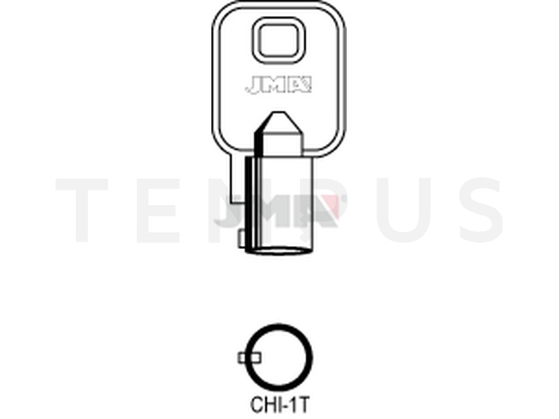 CHI-1T Cilindričan ključ (Silca CH9T / Errebi CHI9T)
