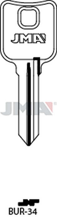 JMA BUR-34 Cilindričan ključ (Silca BUR38 / Errebi BG49)